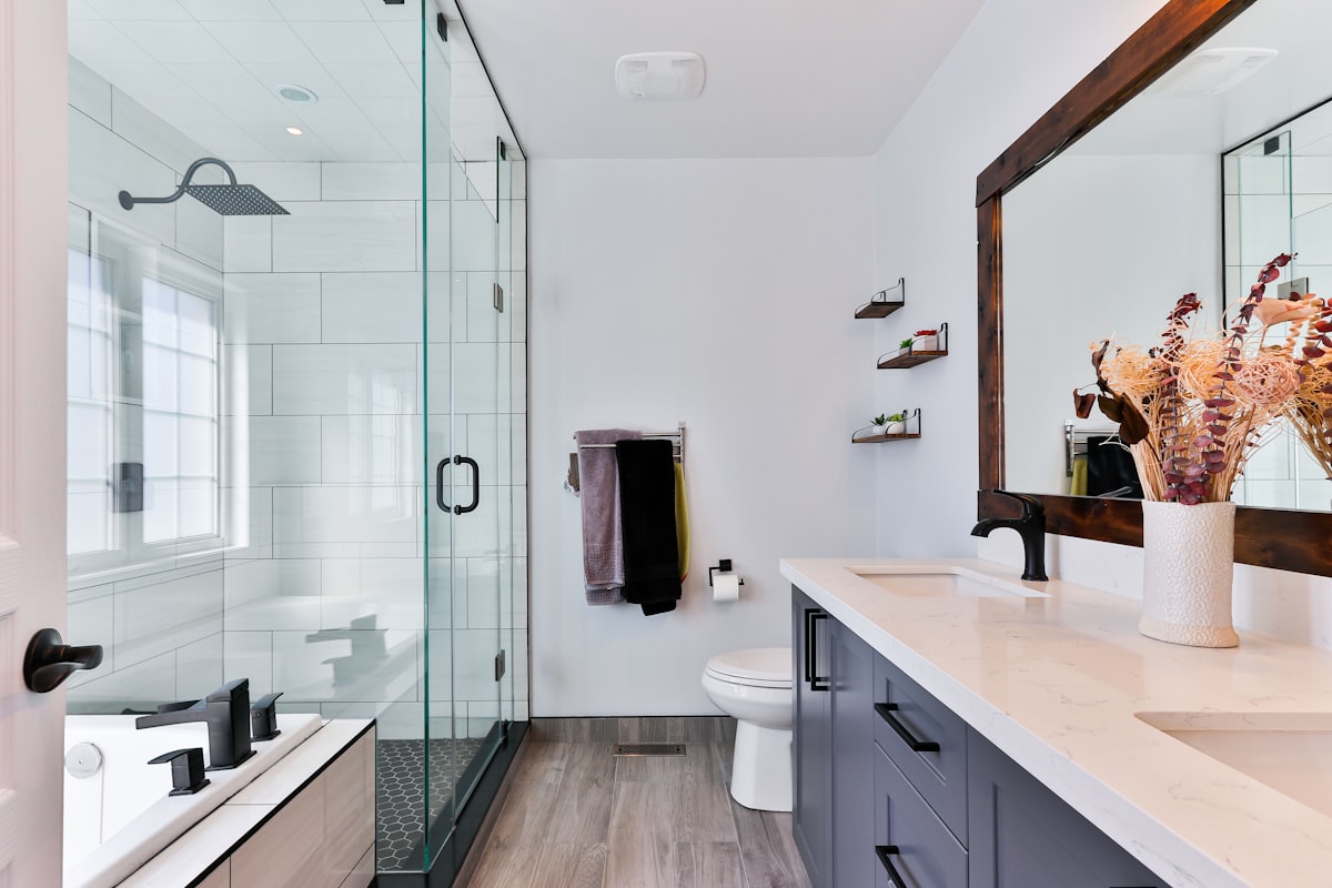Spotless bathroom after a detailed deep clean